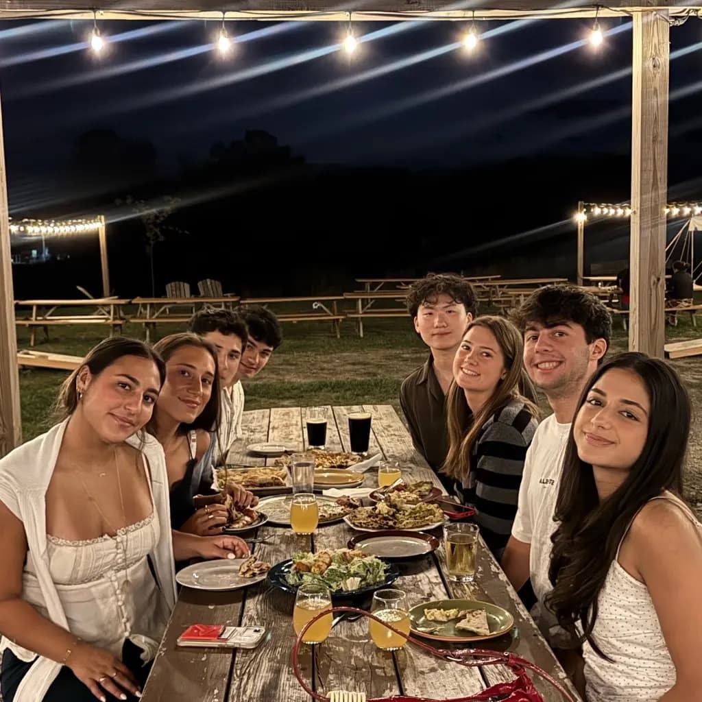 CPEC members at an outdoor dinner